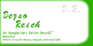 dezso reich business card